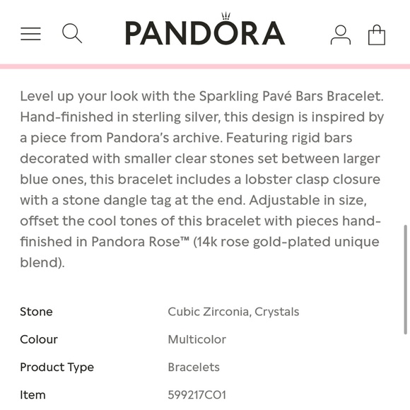 Pandora Sparkling Pave Bars Bracelet - Picture 6 of 8